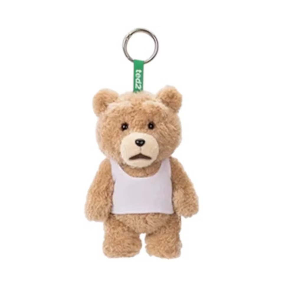 Pop Mart Ted2 Vest Bear Teddy Bear Figure Plush Pendant Keychain
